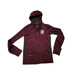 Nike Texas A&M Womens XS Track & Field Full Zip Jacket Maroon Collegiate